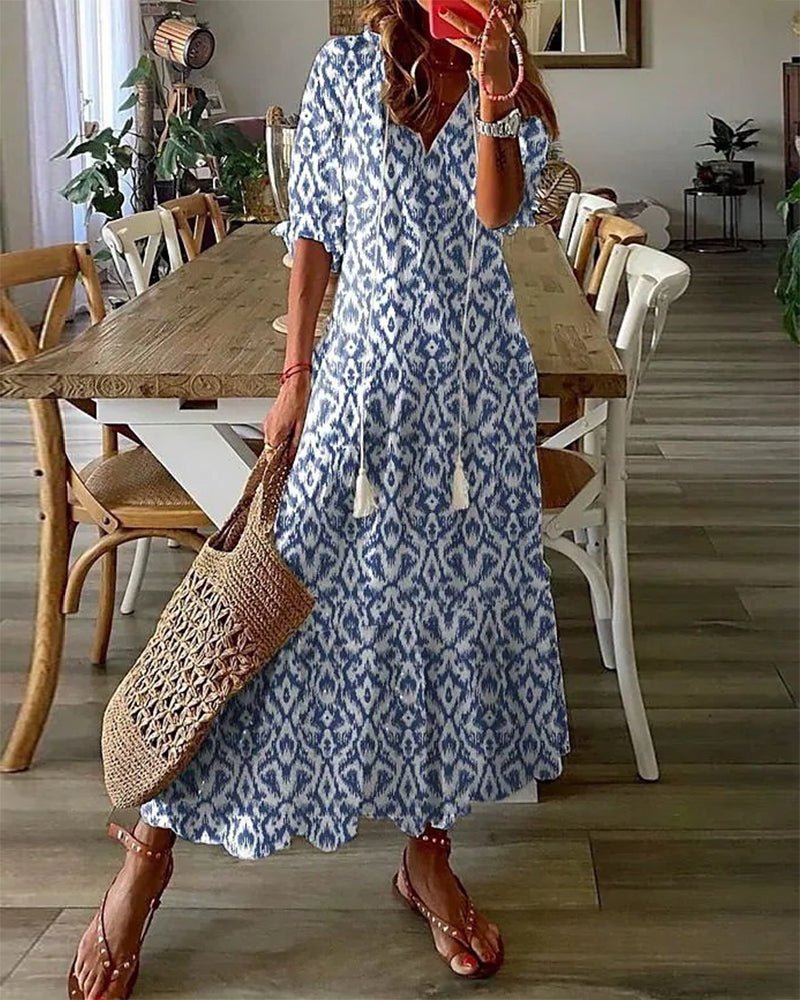 LUNA | VESTIDO MIDI DE ESTILO BOHO SIN ESFUERZO