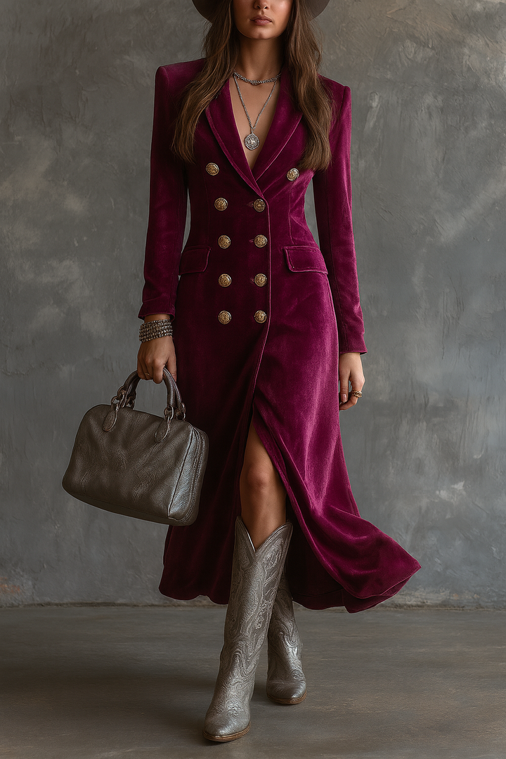 Victoria | Blazer Dress in Velvet