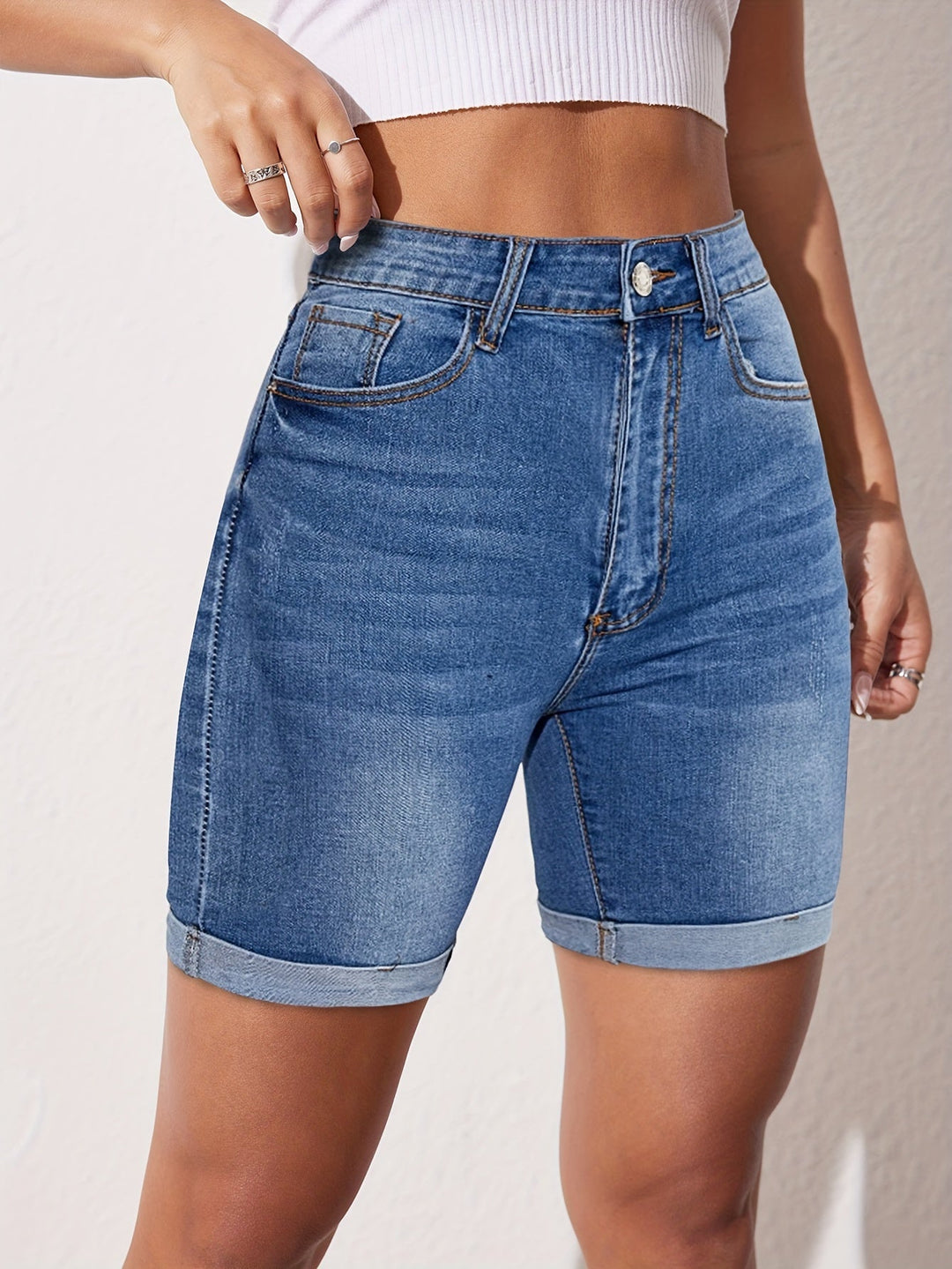 RAPHAELLE™ - Pantalón Corto de Jean Bermuda Ajustado