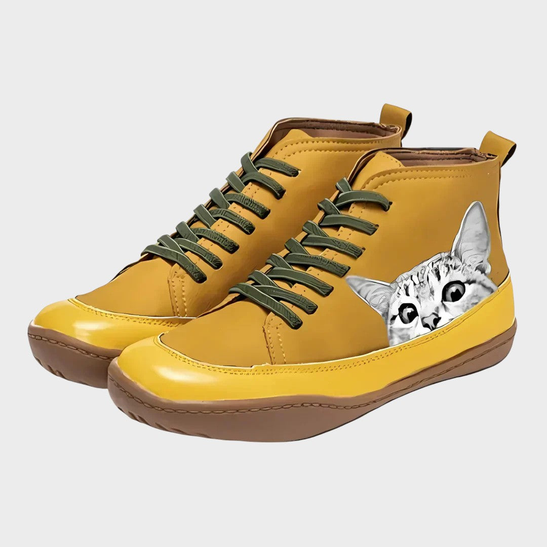Felina - Botas de cuero para amantes de gatos