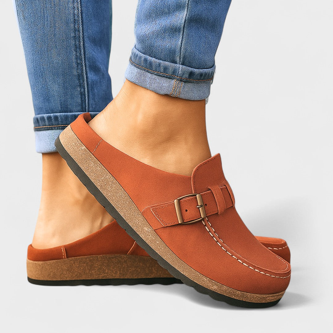 Inês - Mocasines de Ante con Hebilla