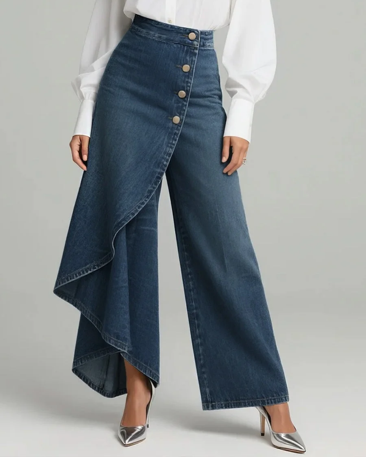 Audrey | Pantalón en denim cruzado