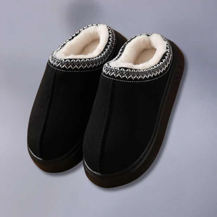 Mila | Pantuflas con Forro Cálido y Detalle Bordado
