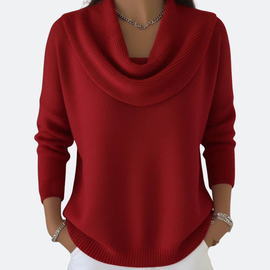 GIULIA - Sweater con Volante y Cuello Acogedor