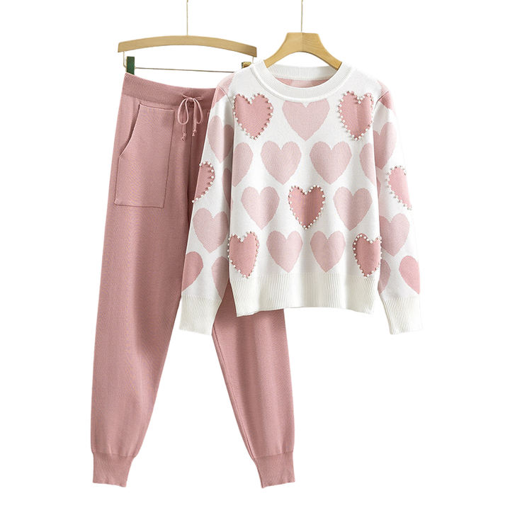 Edna | Conjunto de Punto con Corazones