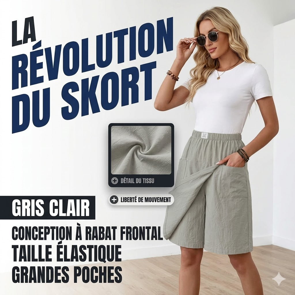 Libertine™ - Skort con cintura elástica y bolsillos libertad activa