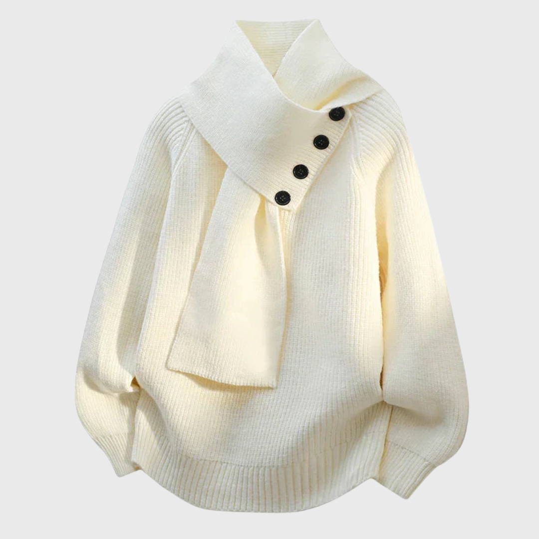 Elisa | Sweater Elegante con Cuello Bufanda