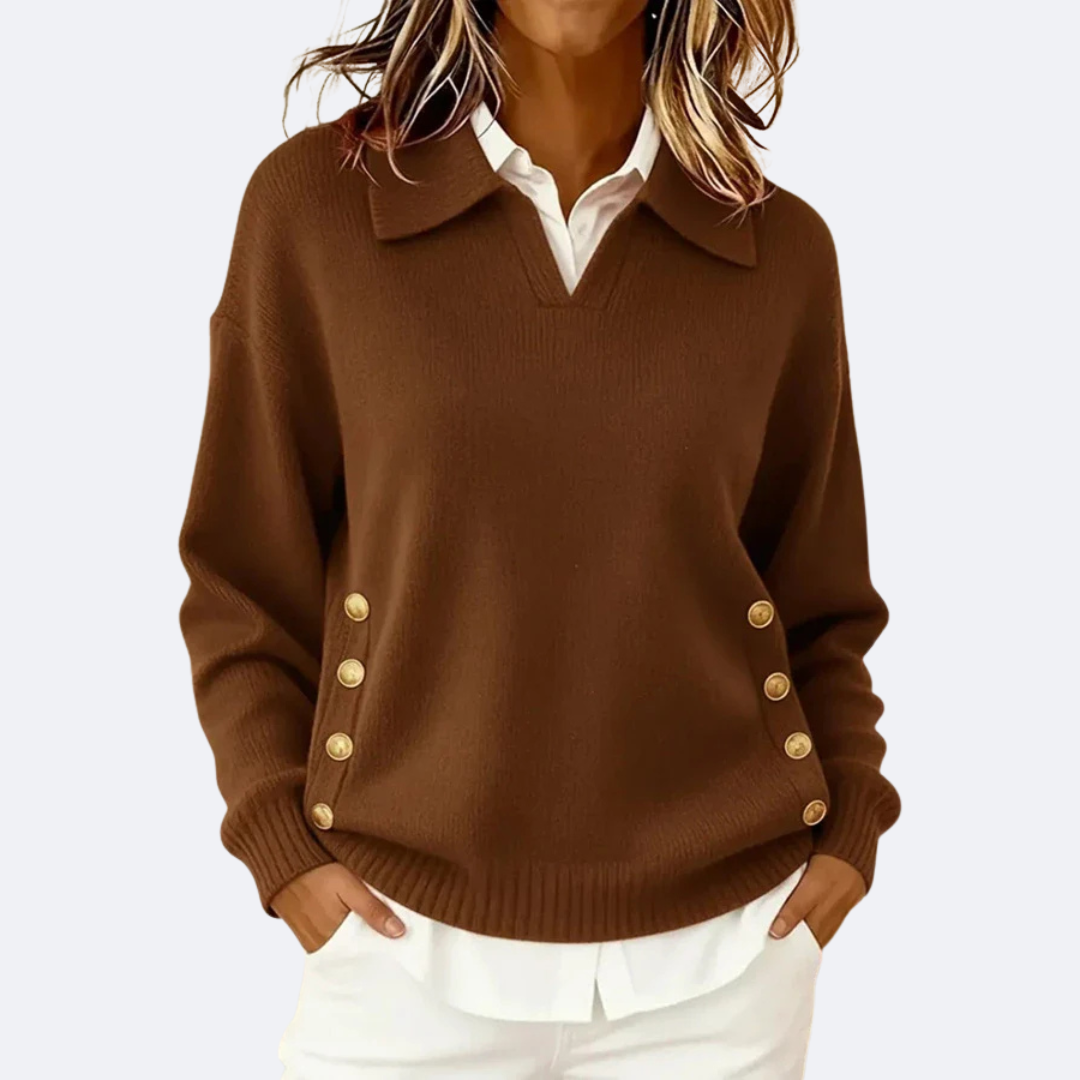 CARLA - Sweater Suave con Cuello Elegante