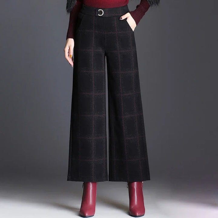 Belgravia | Pantalón Ancho de Cuadros con Cinturón