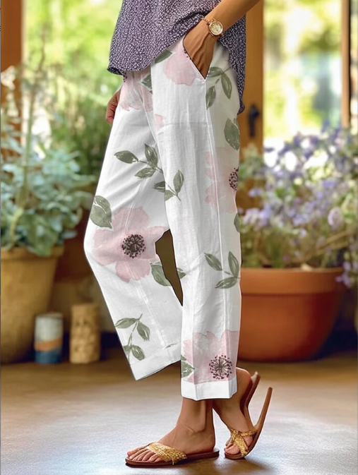 Pantalones de Impresión Floral | Sauce