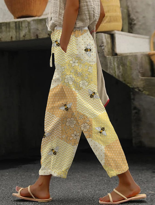 Pantalones de Impresión Floral | Sauce