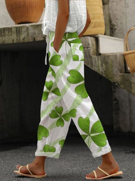 Pantalones de Impresión Floral | Sauce