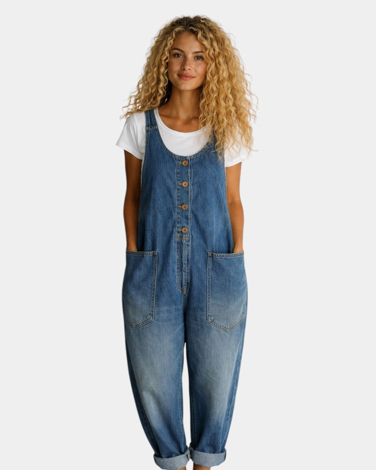 Lorena |  Peto de denim de algodón vintage lavado