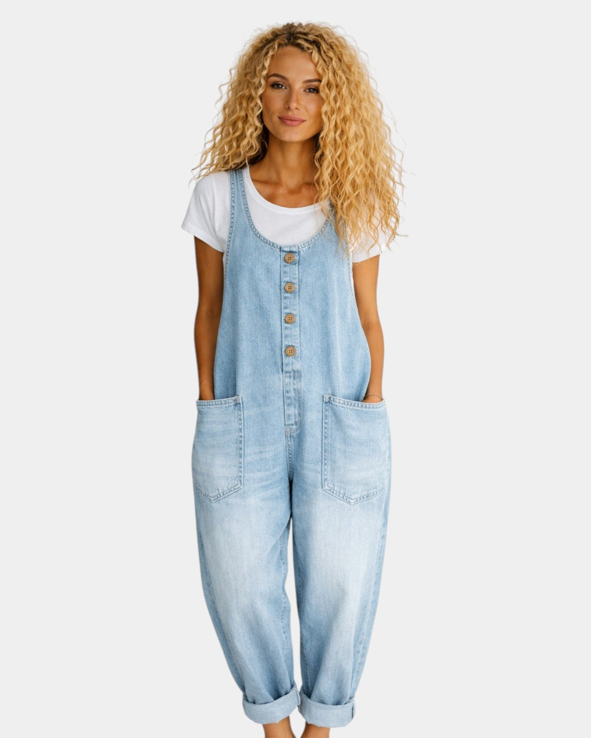Lorena |  Peto de denim de algodón vintage lavado