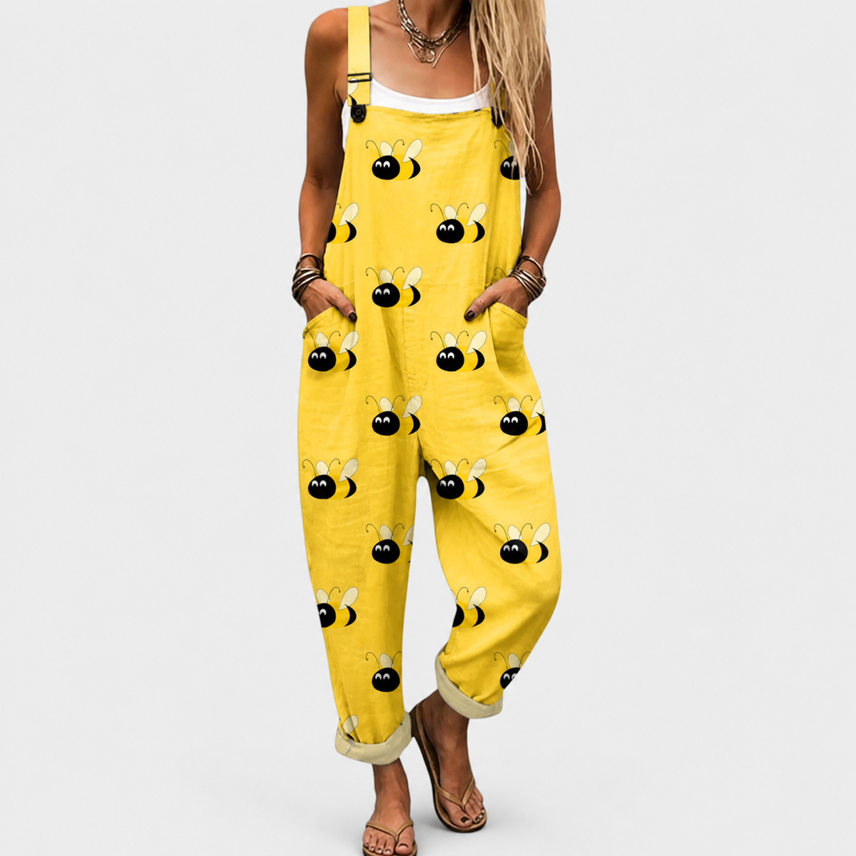 Peto Amarillo con Abejas y Lunares Negros