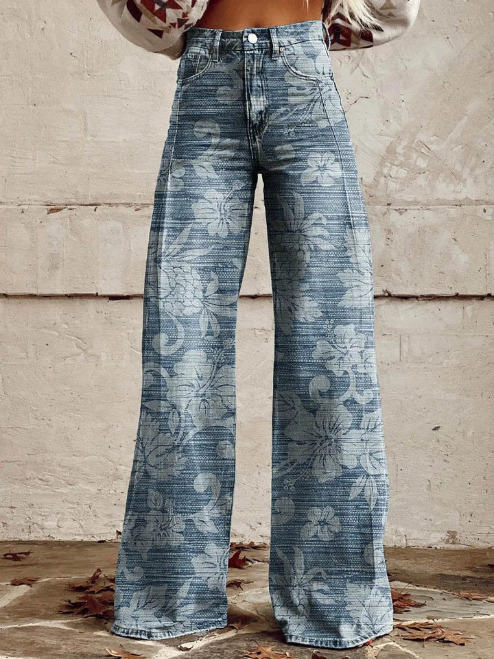 Rosa | Pantalón Ancho con Estampado