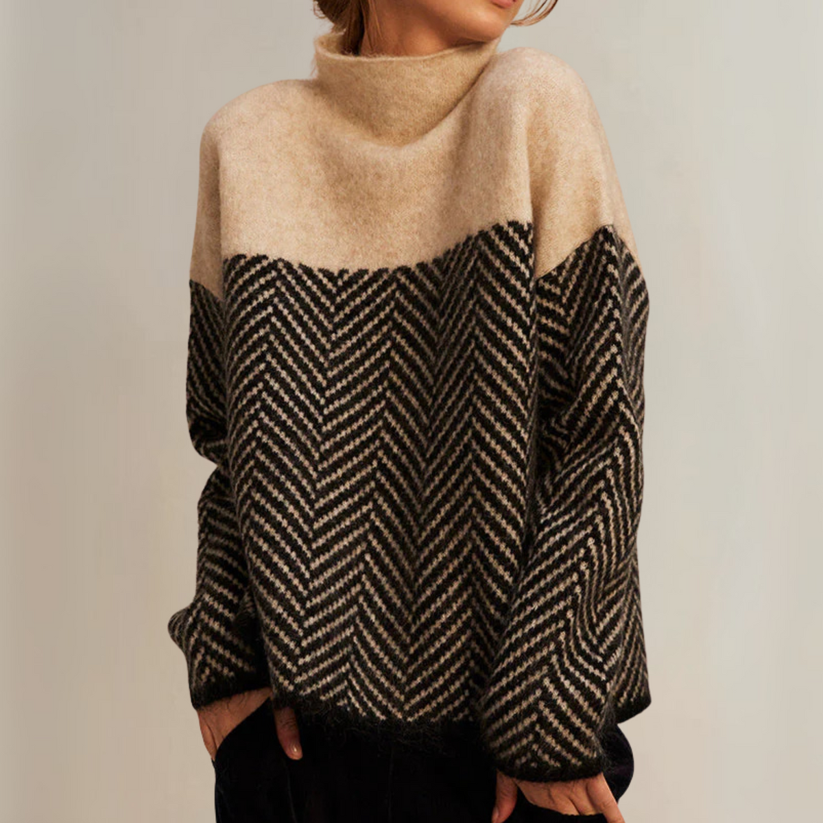 Norah | Suéter de Algodón con Cuello Alto