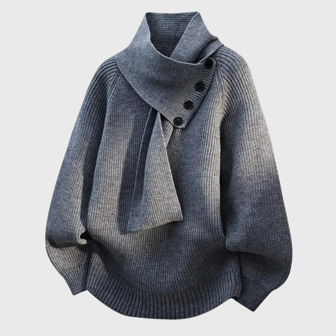 Elisa | Sweater Elegante con Cuello Bufanda