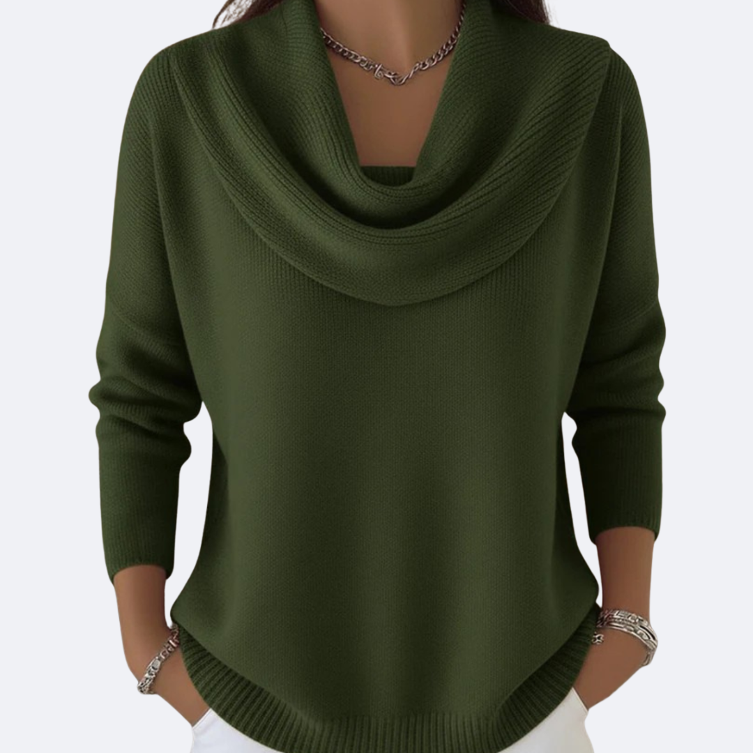 GIULIA - Sweater con Volante y Cuello Acogedor