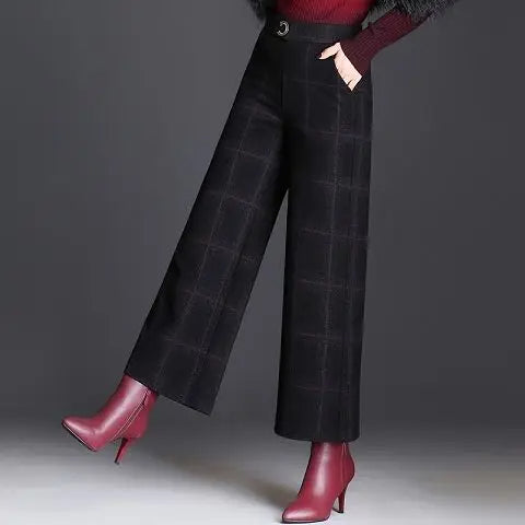 Belgravia | Pantalón Ancho de Cuadros con Cinturón