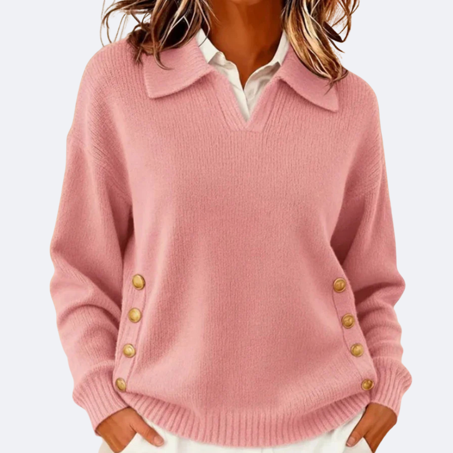 CARLA - Sweater Suave con Cuello Elegante