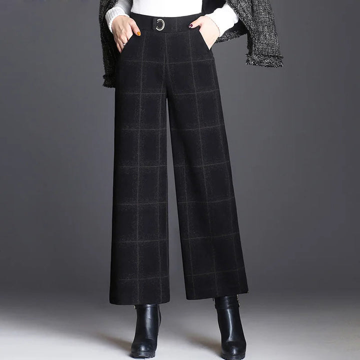 Belgravia | Pantalón Ancho de Cuadros con Cinturón