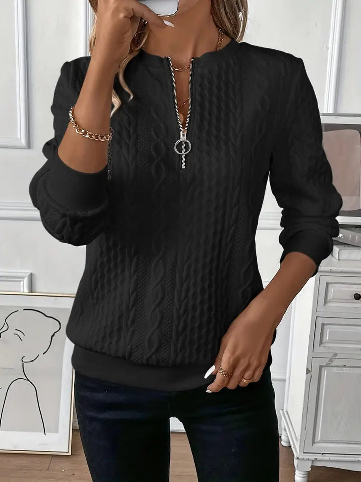 Sweater elegante con cierre Melanie