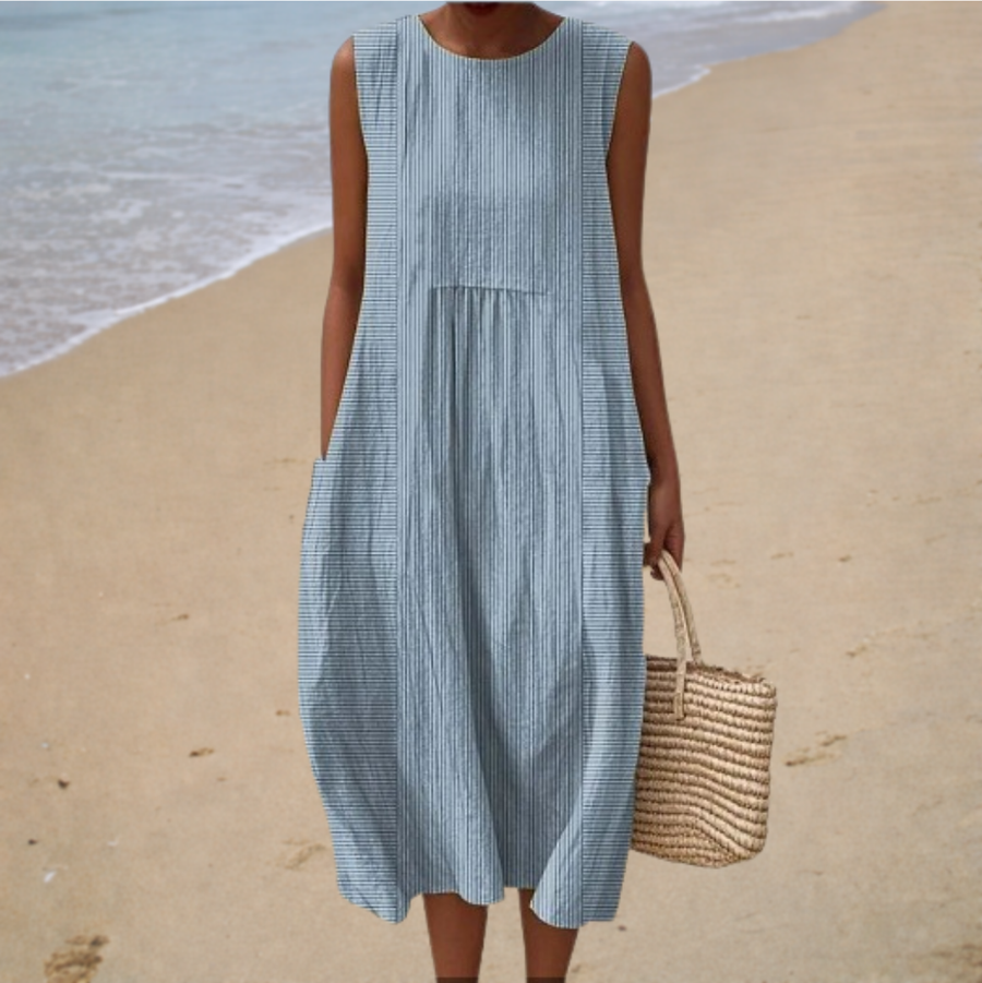 Vestido de Verano Léonie — sin mangas, estampado de verano