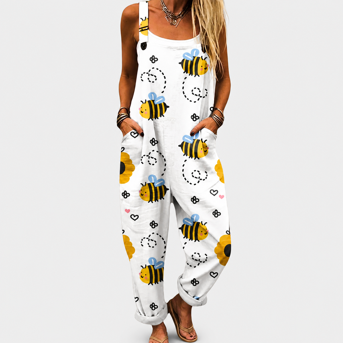 Peto Blanco con Abejas y Ovejas Alegres