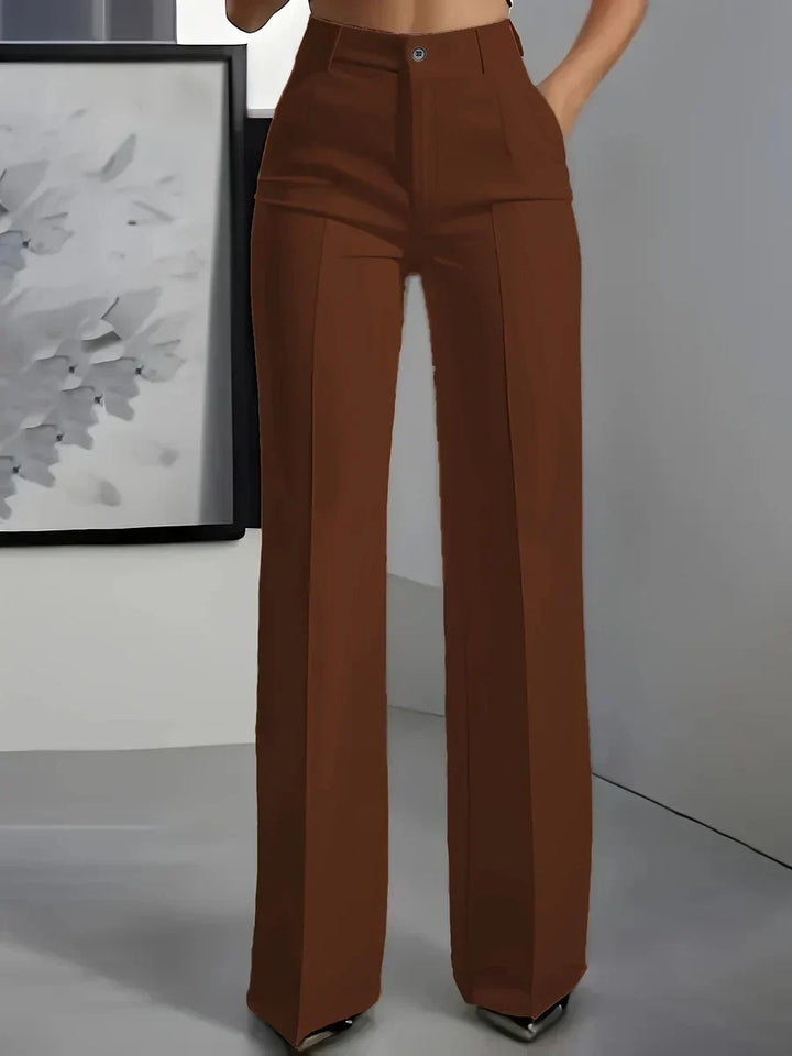 Hodit - Pantalón Elegante Elástico de Cintura Alta