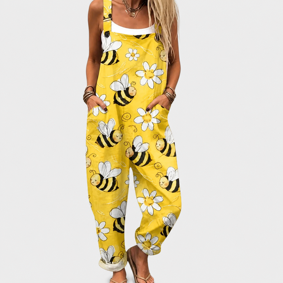 Peto Amarillo con Abejas y Margaritas