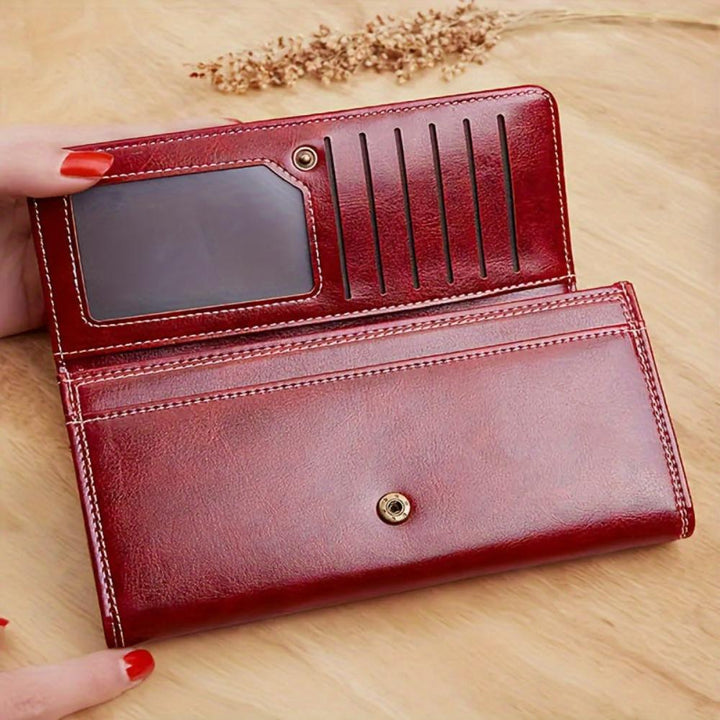 Evelina | Cartera larga de cuero