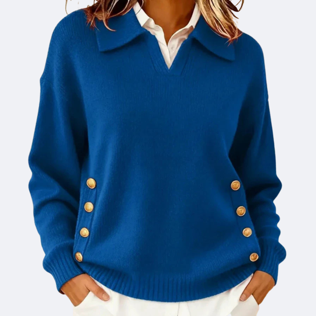 CARLA - Sweater Suave con Cuello Elegante