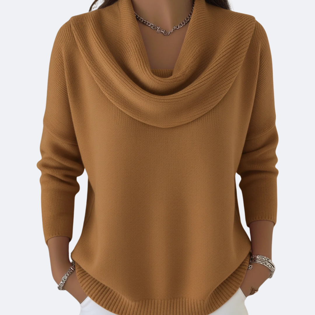 GIULIA - Sweater con Volante y Cuello Acogedor