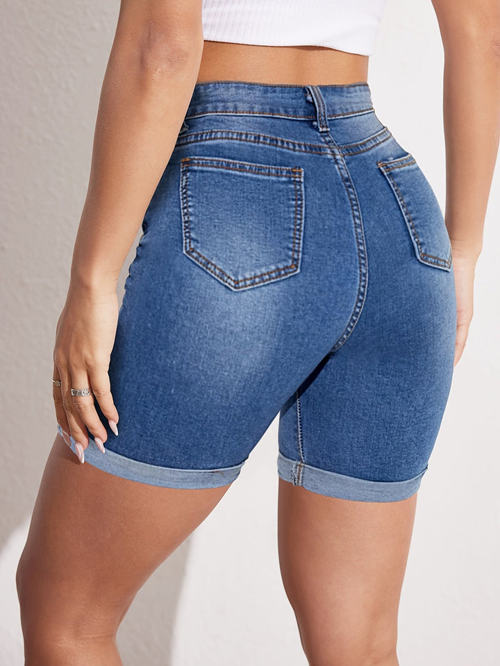 RAPHAELLE™ - Pantalón Corto de Jean Bermuda Ajustado