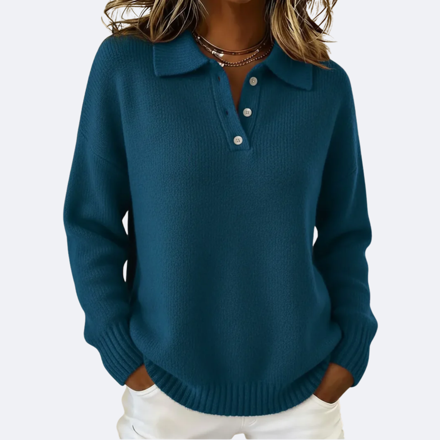 OLIVIA - Blusa Suave con Cuello Polo