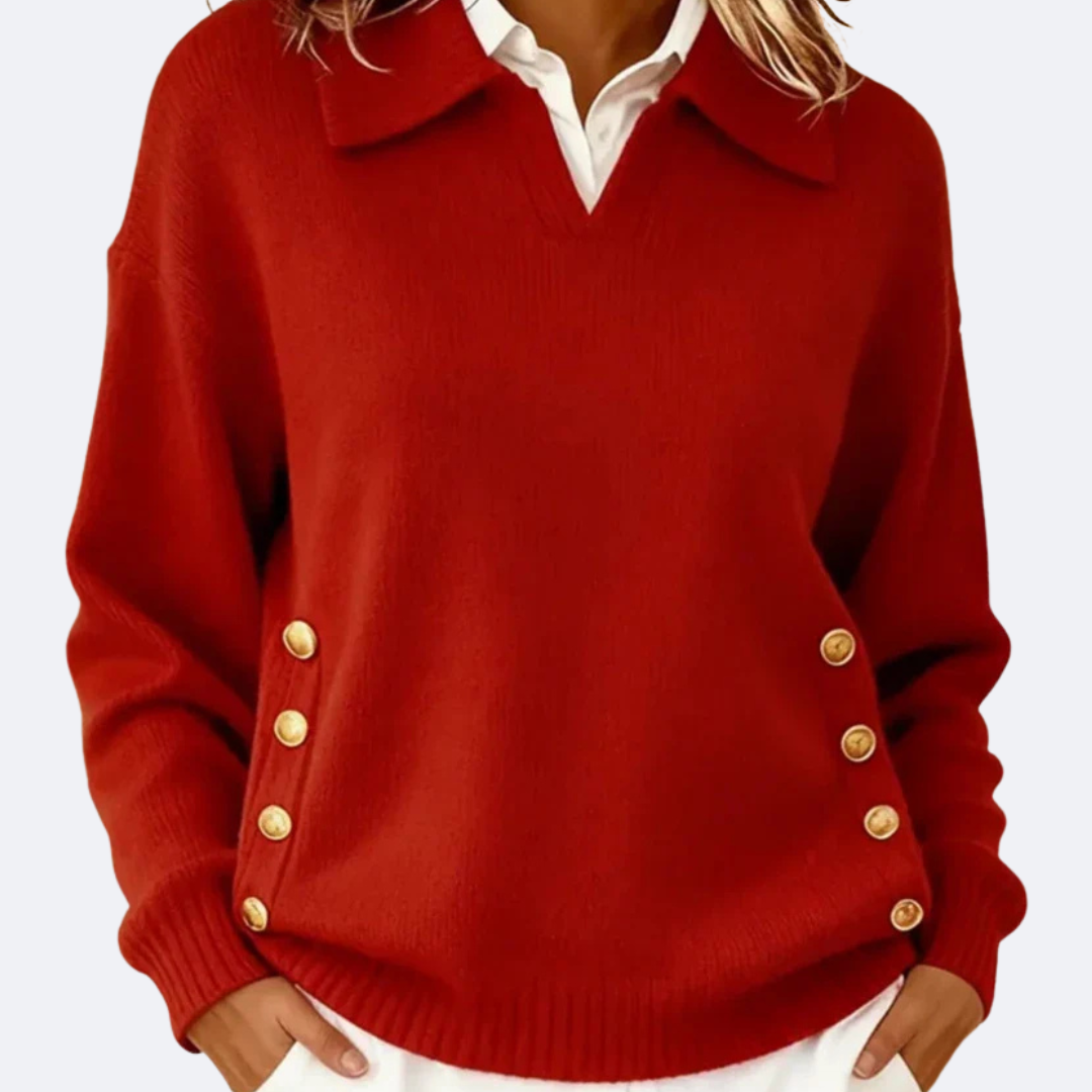 CARLA - Sweater Suave con Cuello Elegante