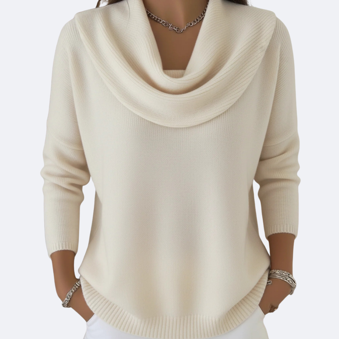 GIULIA - Sweater con Volante y Cuello Acogedor