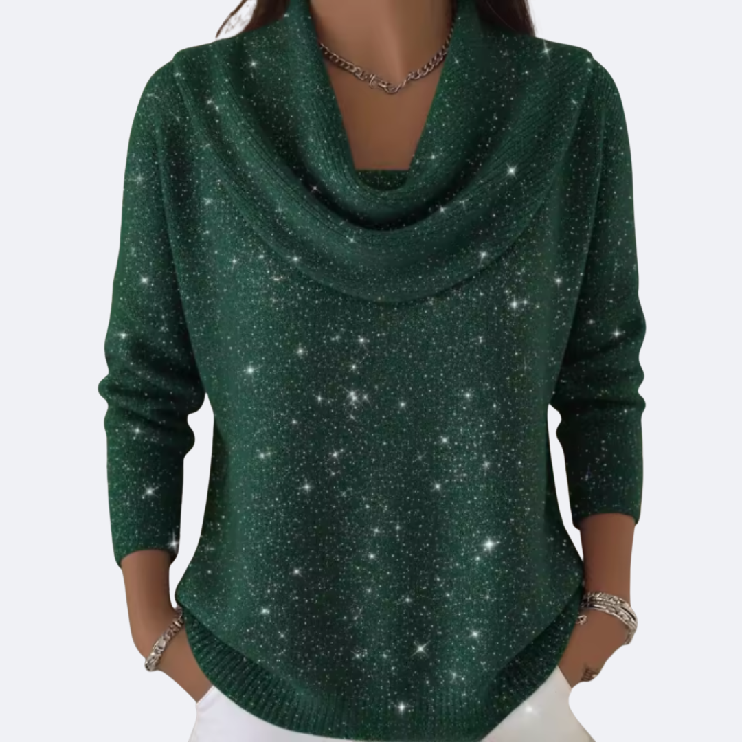 LANA - Blusa Elegante con Detalles Brillantes