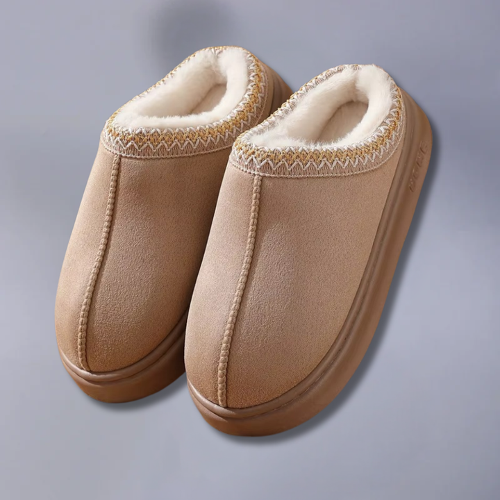Mila | Pantuflas con Forro Cálido y Detalle Bordado