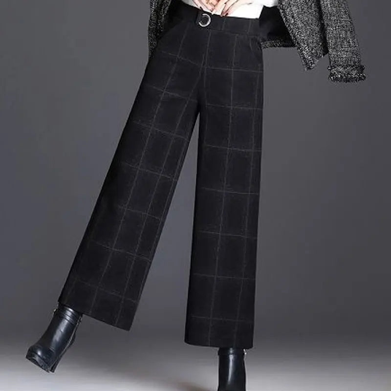 Belgravia | Pantalón Ancho de Cuadros con Cinturón