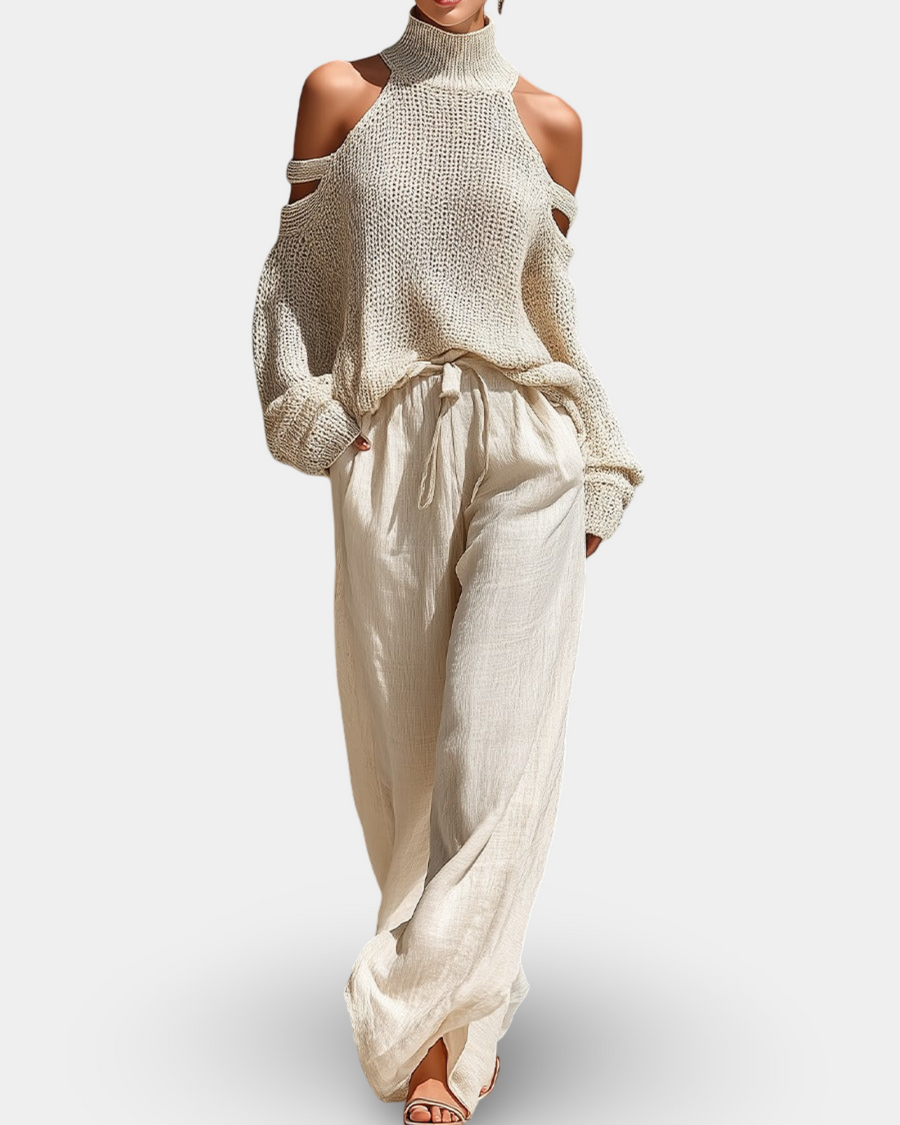 Camile | Conjunto de moda de punto y pantalón