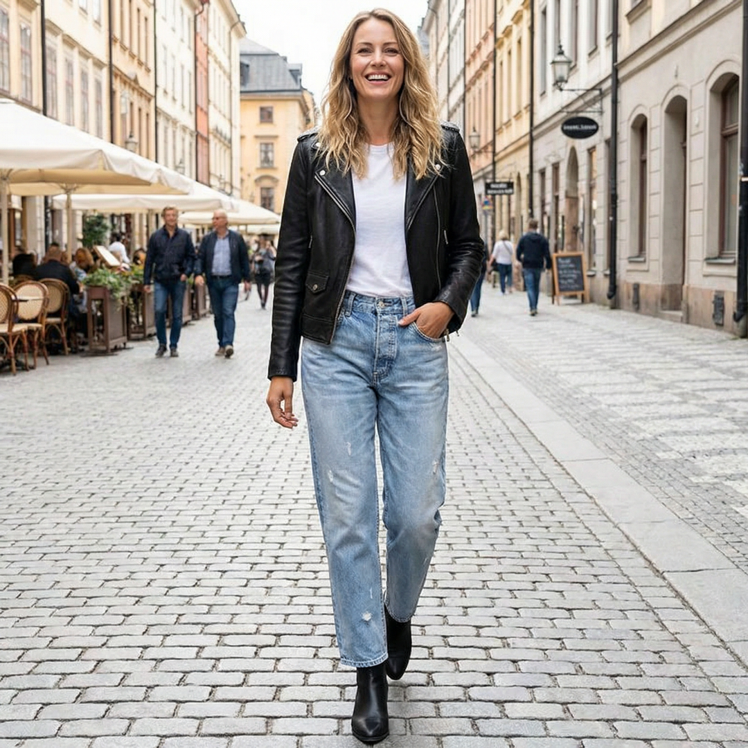 Viva | Jeans de pierna recta de corte corto