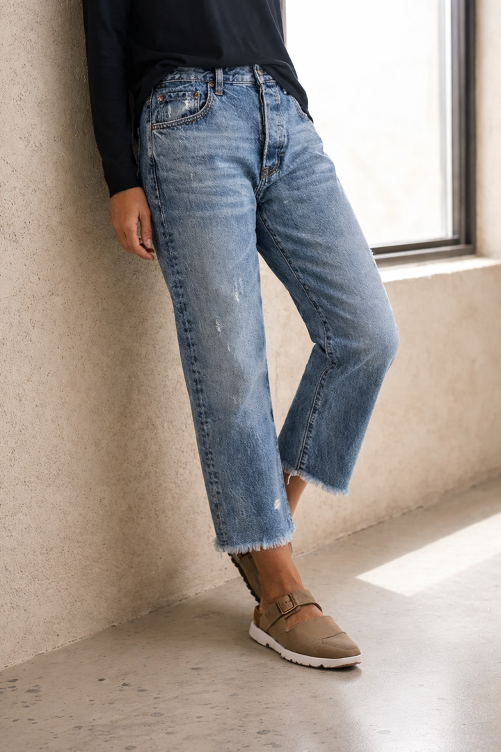 Viva | Jeans de pierna recta de corte corto