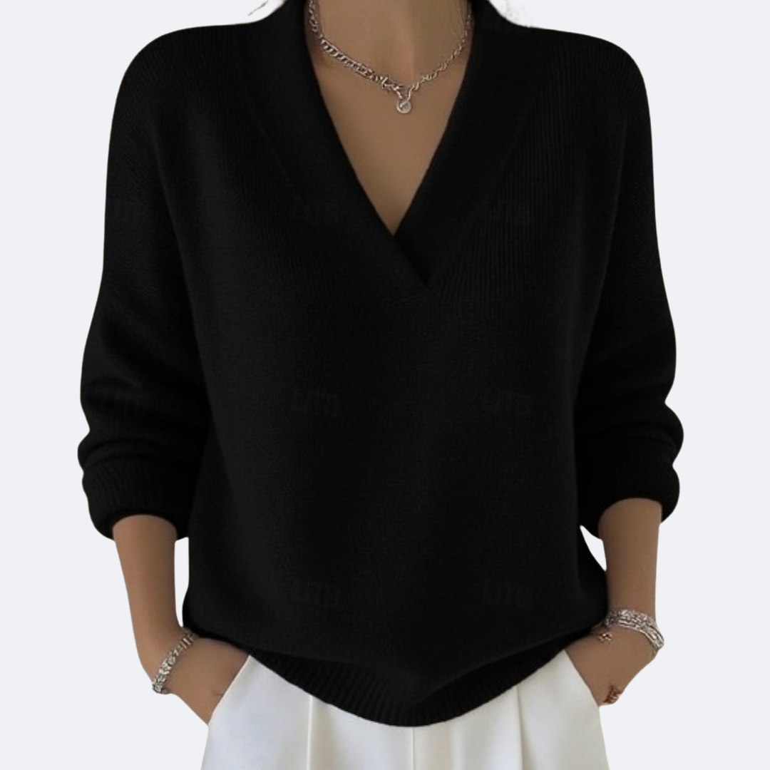 MILENA - Blusa Suave con Escote en V