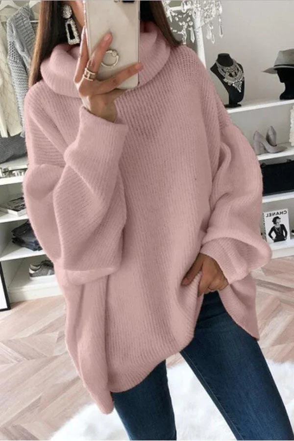 Sweater Pres largo de punto tejido