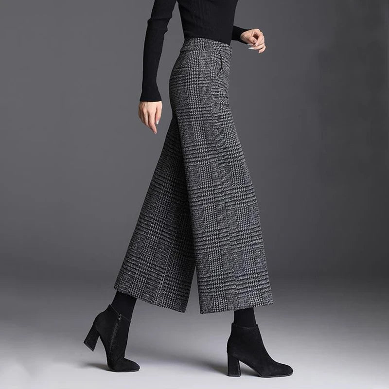 Belgravia | Pantalón Ancho de Cuadros con Cinturón