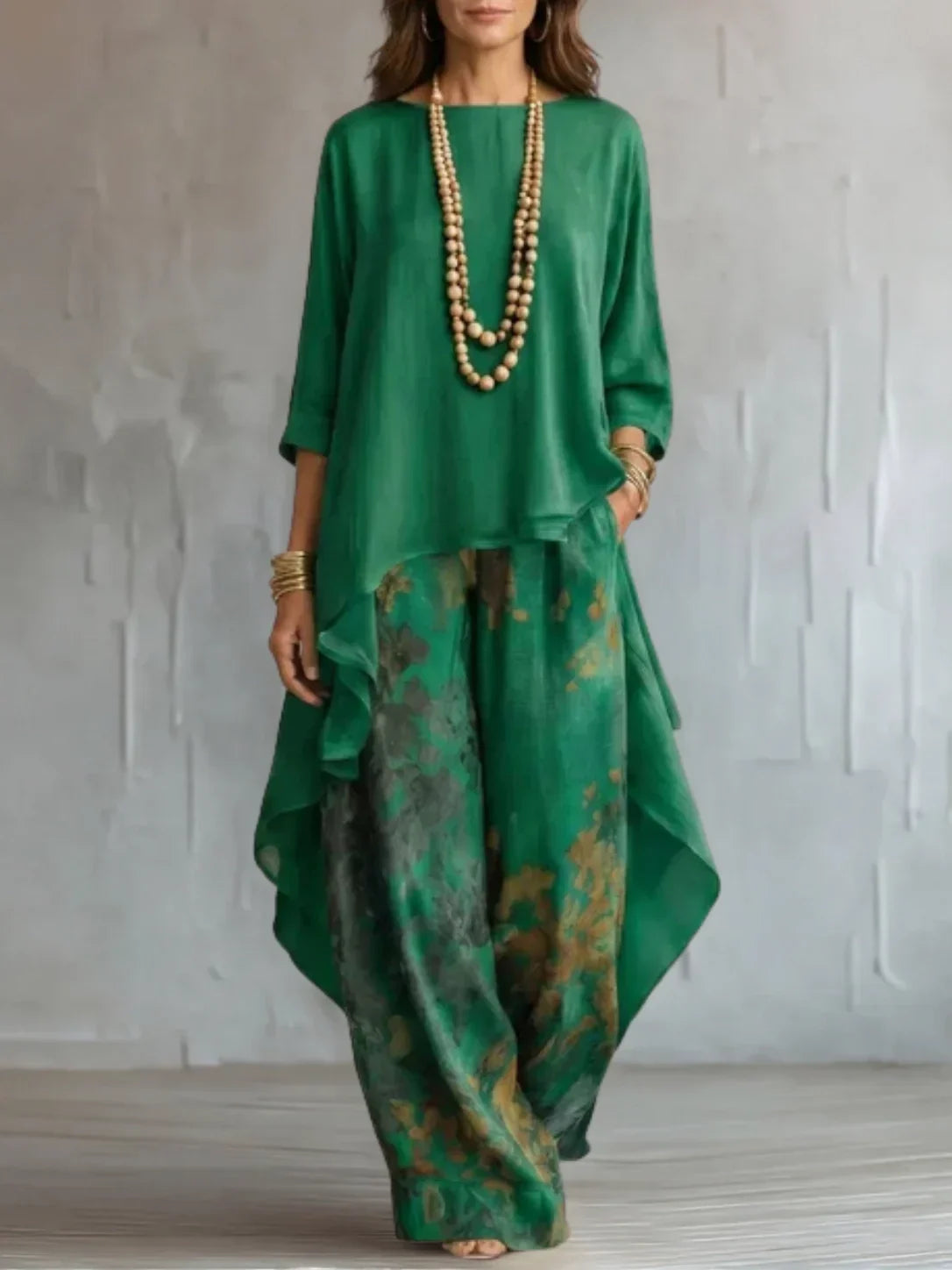 Ginevra | Conjunto Asimétrico Floral Fluido