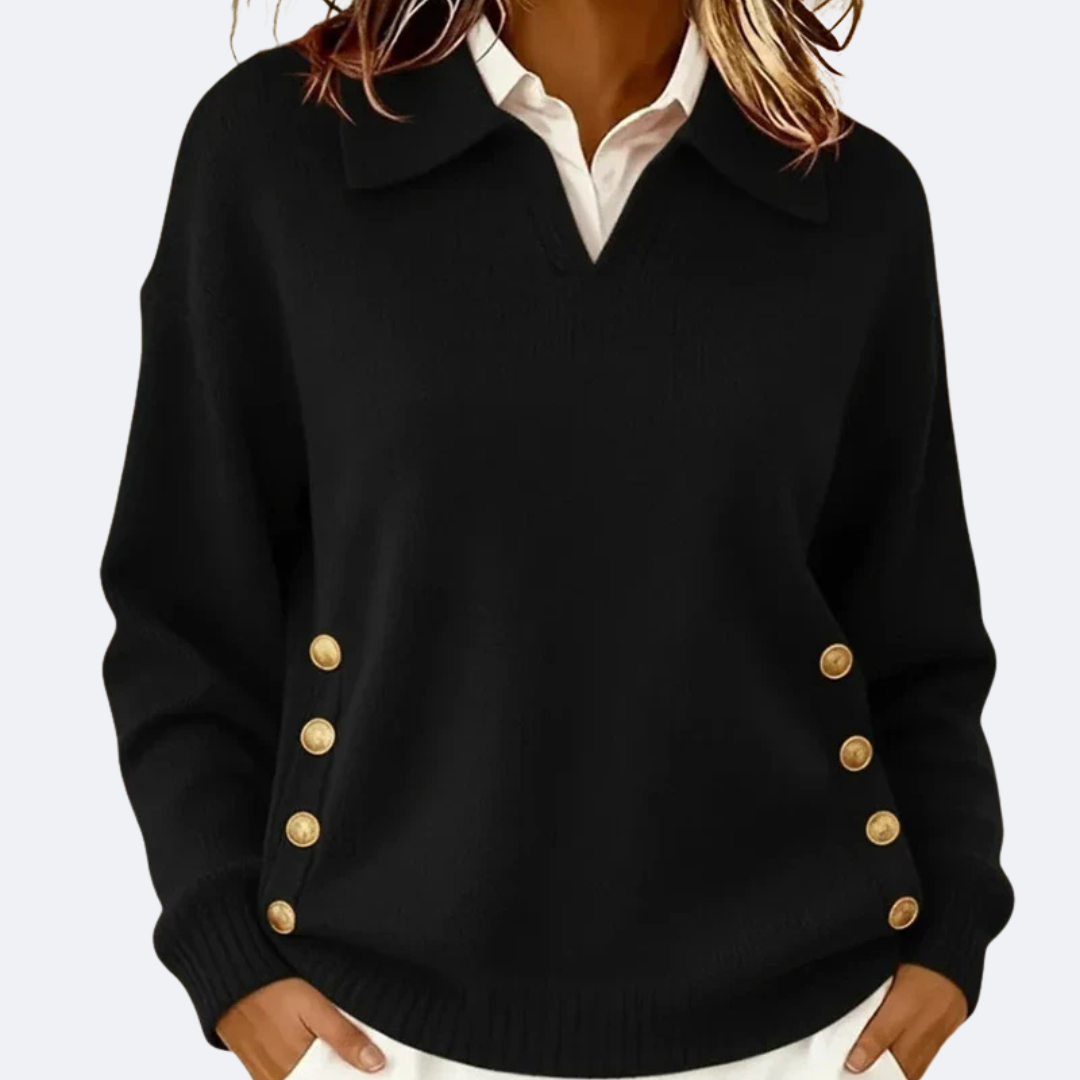 CARLA - Sweater Suave con Cuello Elegante