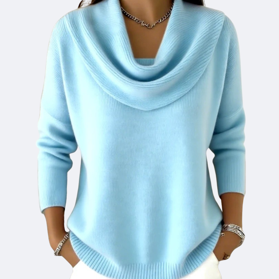 GIULIA - Sweater con Volante y Cuello Acogedor